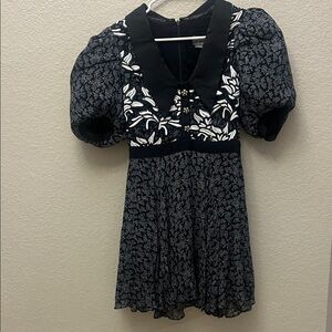 Anthropologie Black and Gray Dress